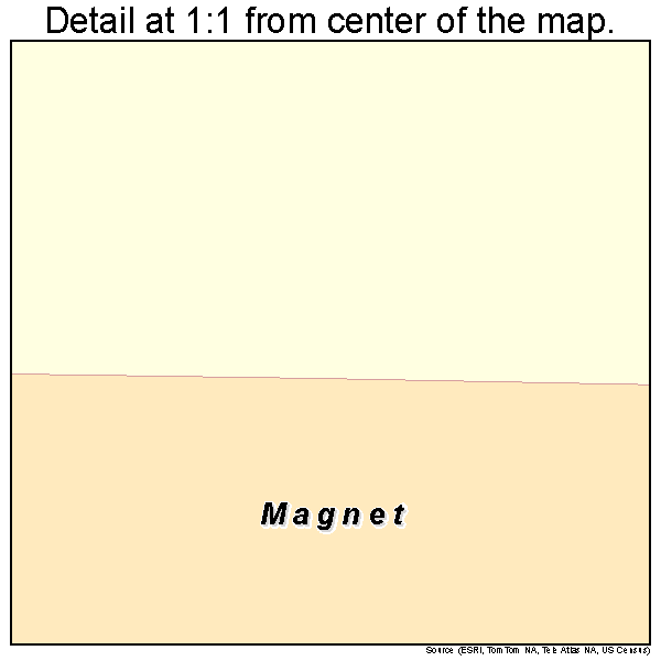 Magnet, Nebraska road map detail