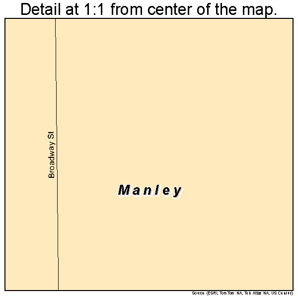 Manley, Nebraska road map detail