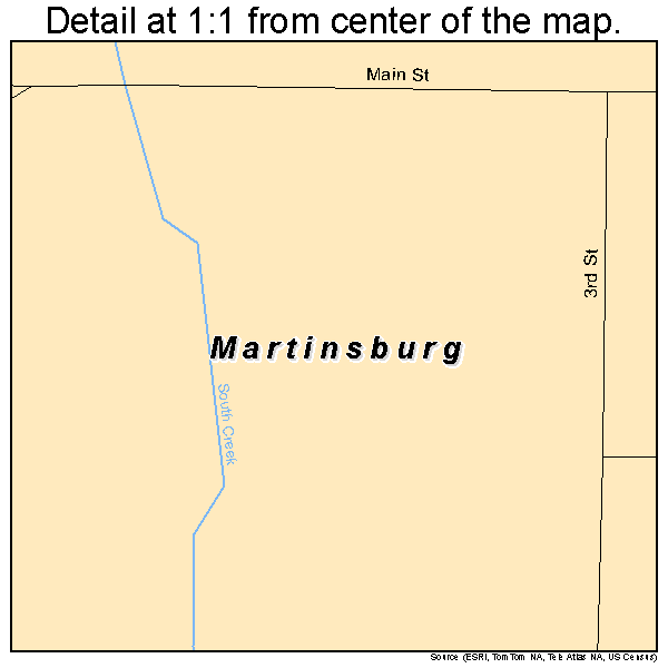 Martinsburg, Nebraska road map detail