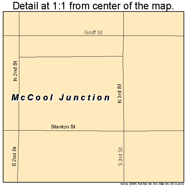 McCool Junction, Nebraska road map detail