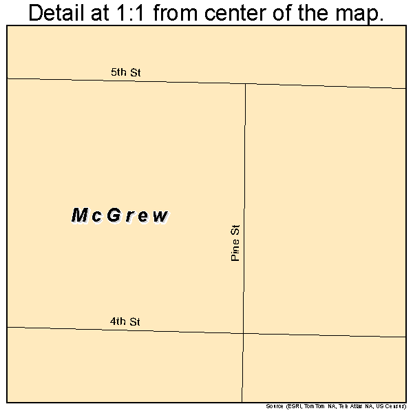 McGrew, Nebraska road map detail