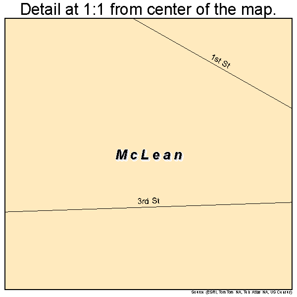 McLean, Nebraska road map detail