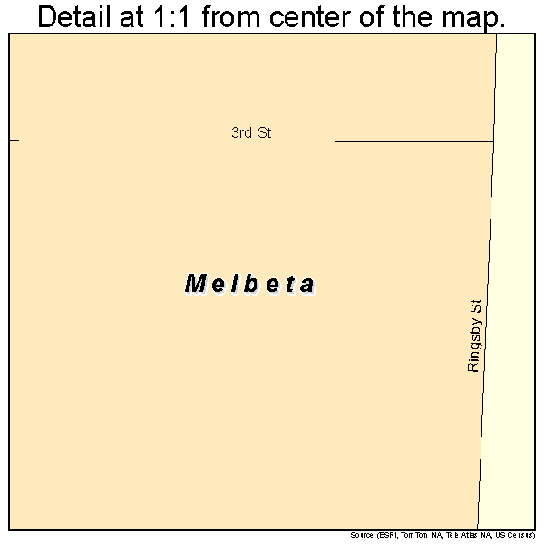 Melbeta, Nebraska road map detail