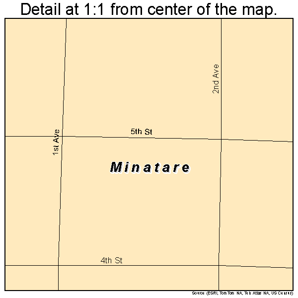Minatare, Nebraska road map detail