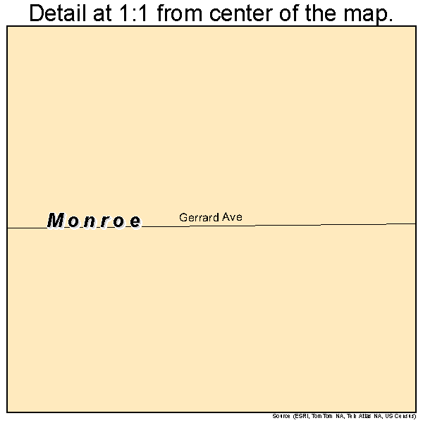 Monroe, Nebraska road map detail