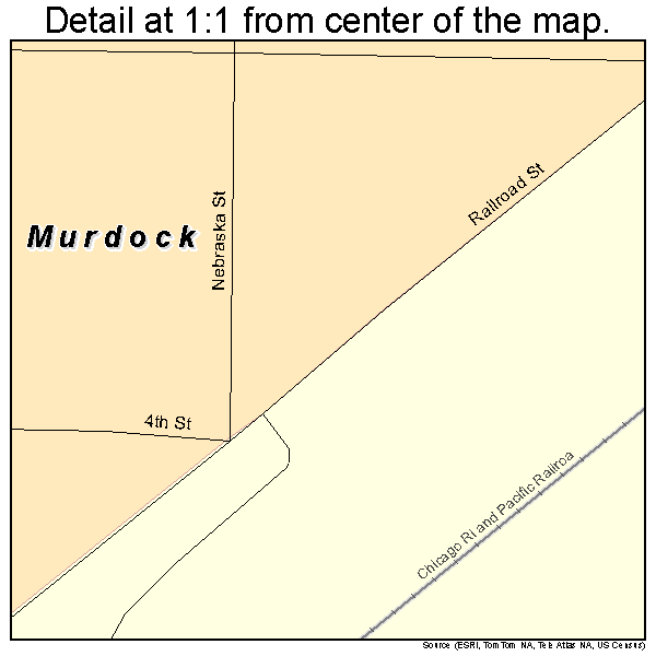 Murdock, Nebraska road map detail