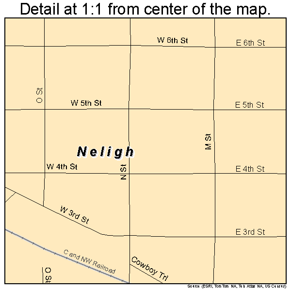 Neligh, Nebraska road map detail