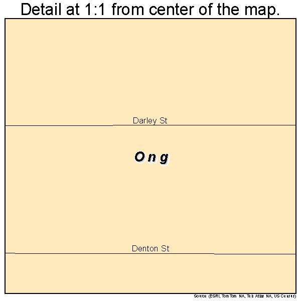 Ong, Nebraska road map detail