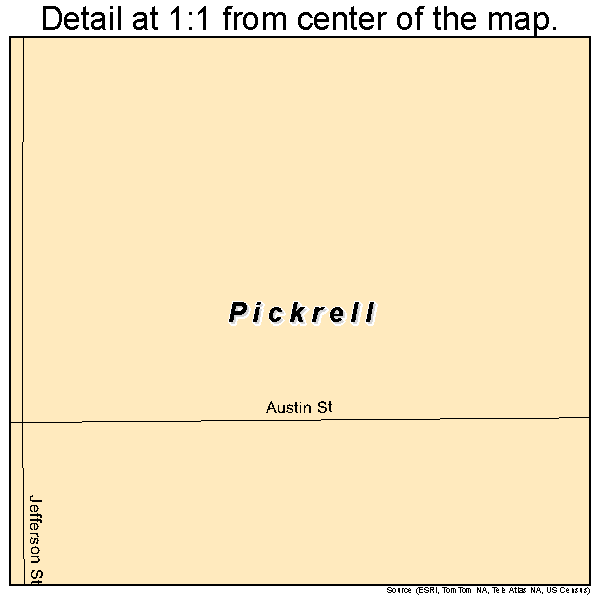 Pickrell, Nebraska road map detail