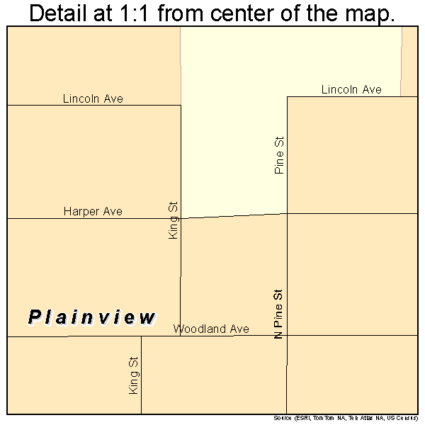 Plainview, Nebraska road map detail