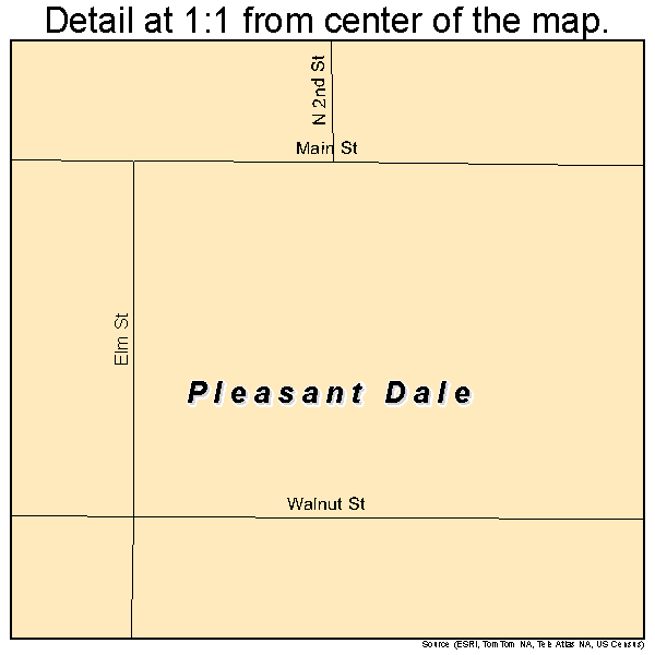 Pleasant Dale, Nebraska road map detail