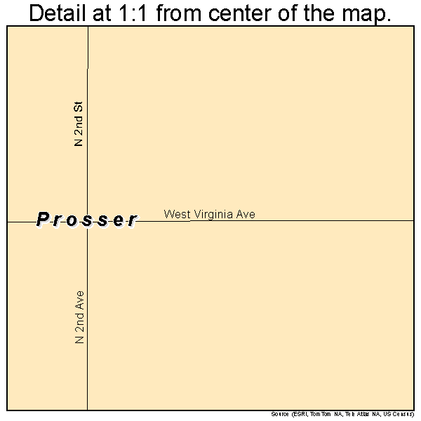 Prosser, Nebraska road map detail