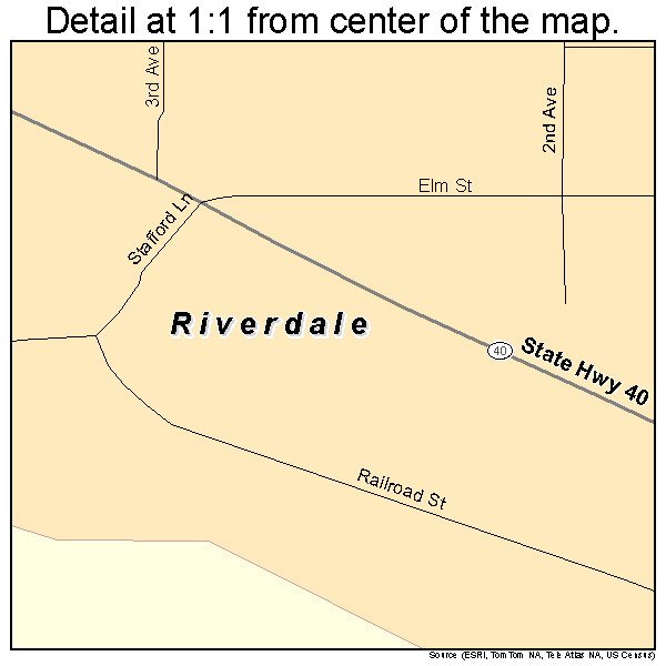 Riverdale, Nebraska road map detail