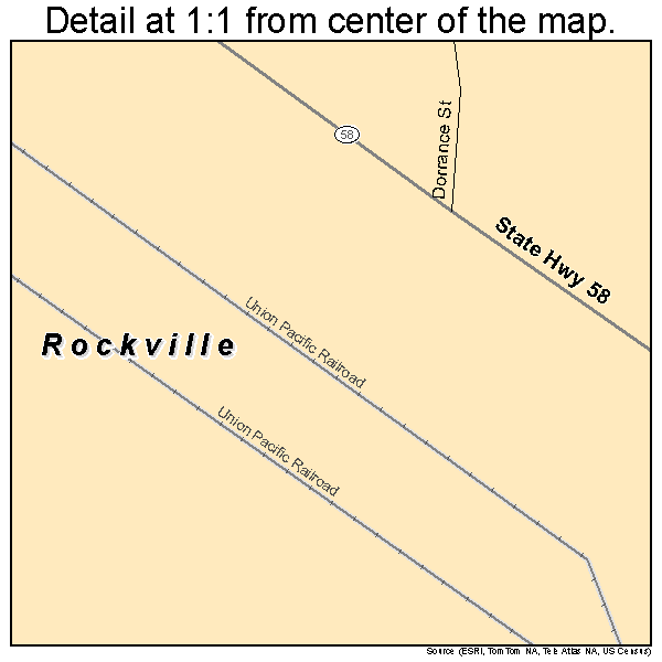 Rockville, Nebraska road map detail