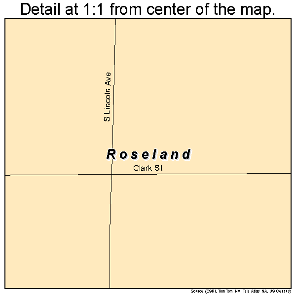 Roseland, Nebraska road map detail
