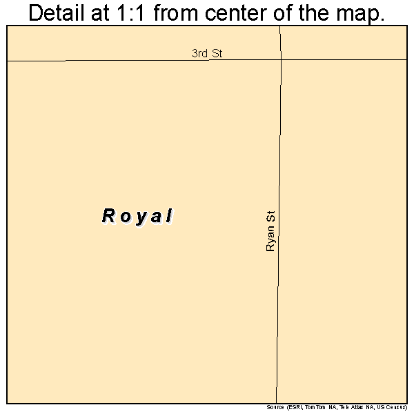 Royal, Nebraska road map detail