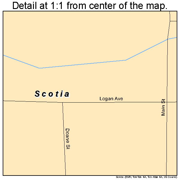 Scotia, Nebraska road map detail
