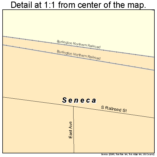 Seneca, Nebraska road map detail