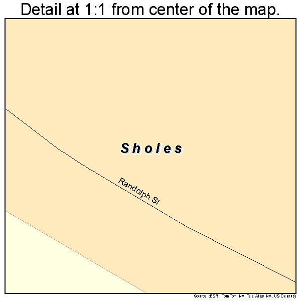 Sholes, Nebraska road map detail