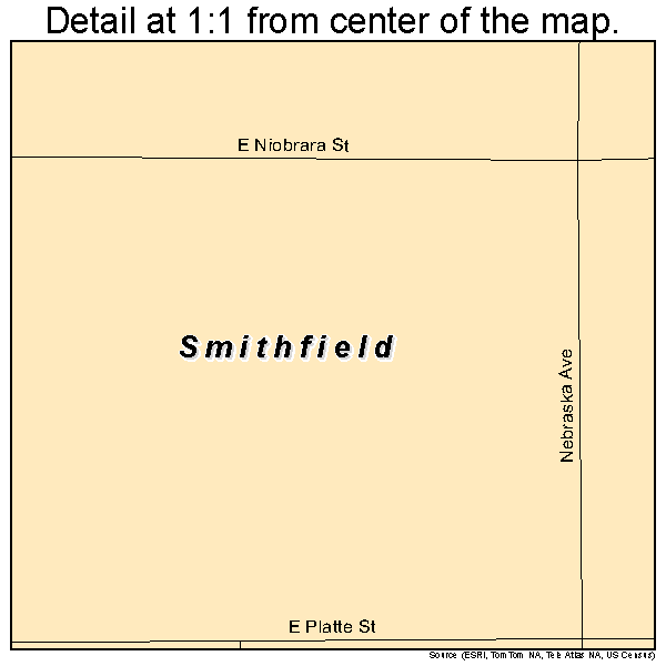 Smithfield, Nebraska road map detail