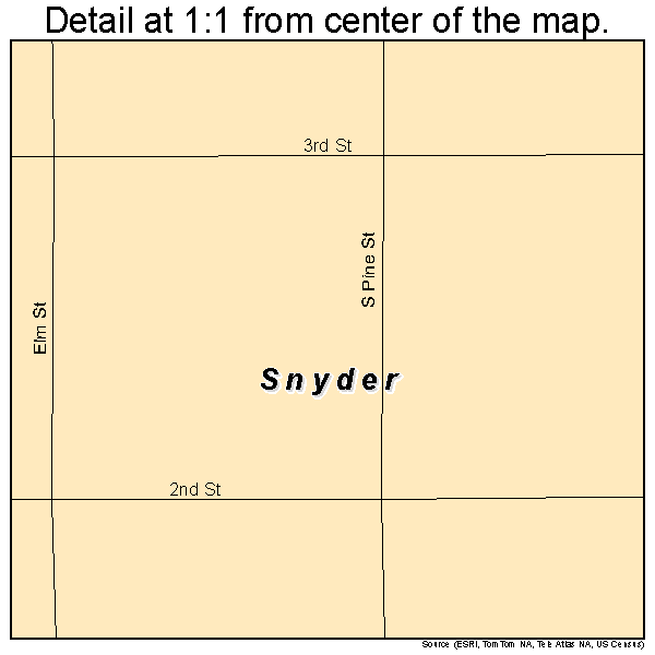 Snyder, Nebraska road map detail