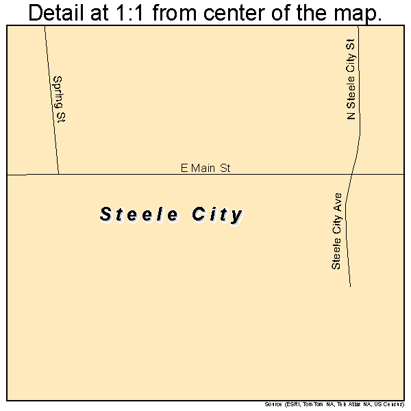 Steele City, Nebraska road map detail