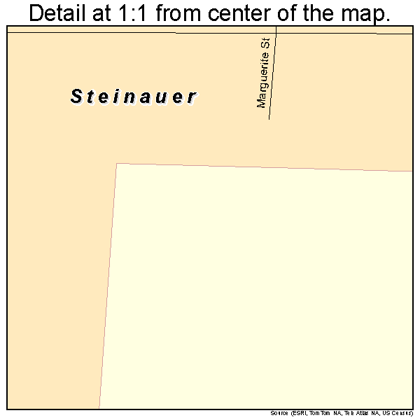 Steinauer, Nebraska road map detail