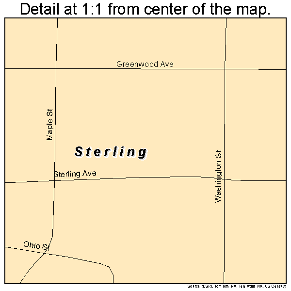 Sterling, Nebraska road map detail