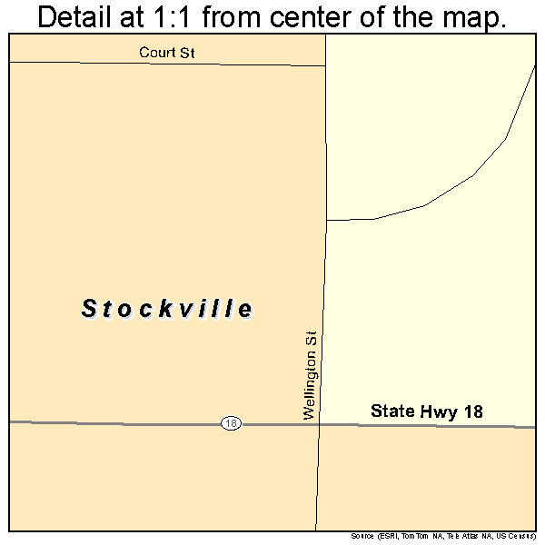 Stockville, Nebraska road map detail