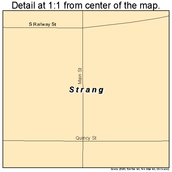 Strang, Nebraska road map detail