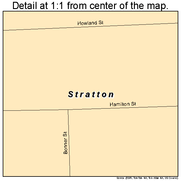 Stratton, Nebraska road map detail