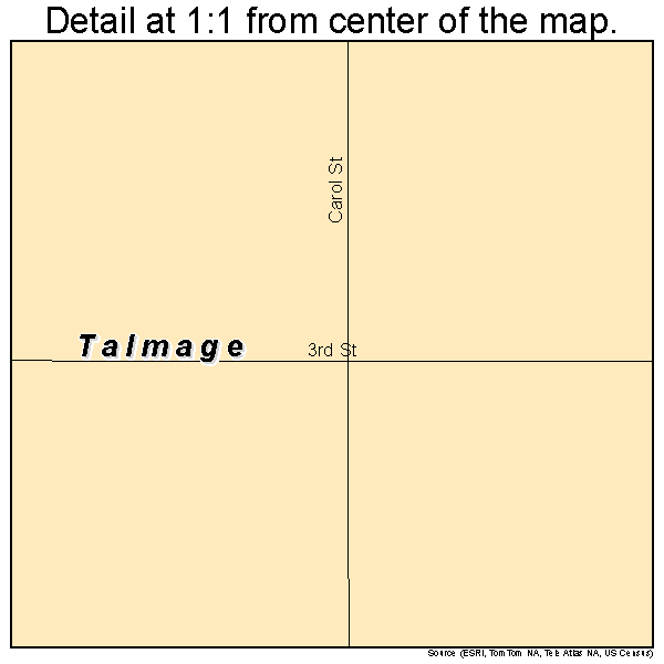 Talmage, Nebraska road map detail