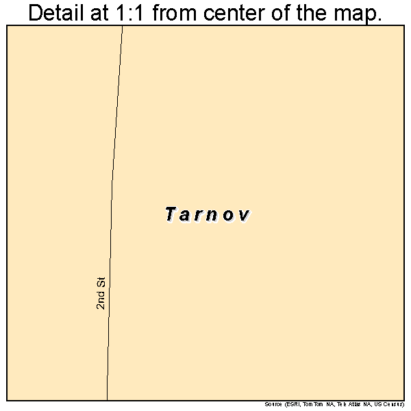 Tarnov, Nebraska road map detail