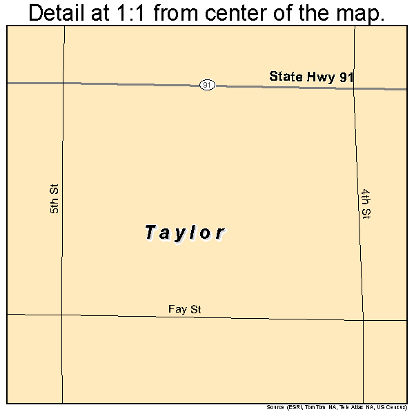 Taylor, Nebraska road map detail