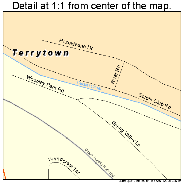 Terrytown, Nebraska road map detail
