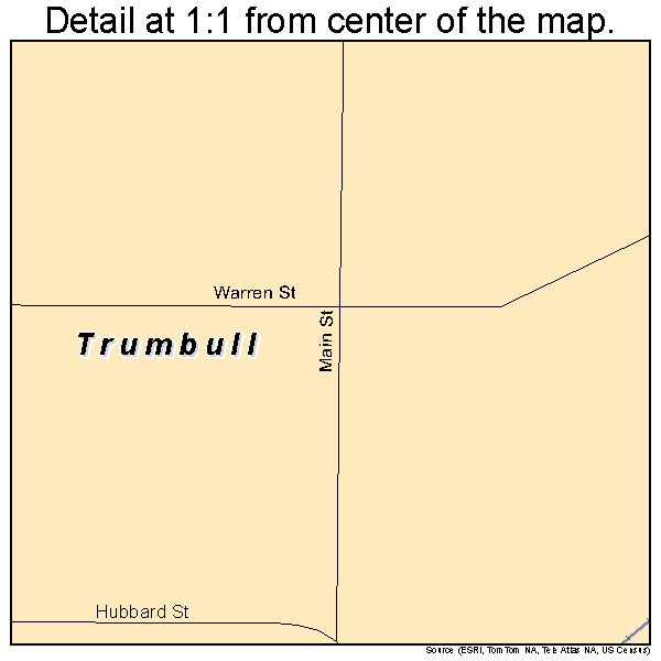 Trumbull, Nebraska road map detail