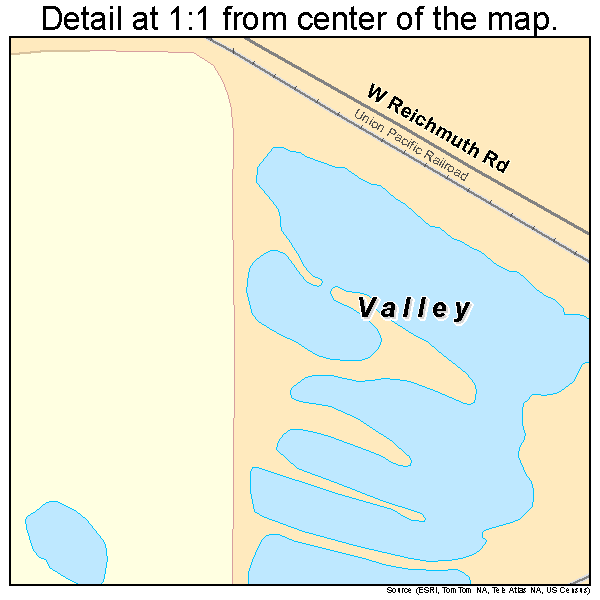Valley, Nebraska road map detail