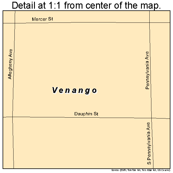 Venango, Nebraska road map detail