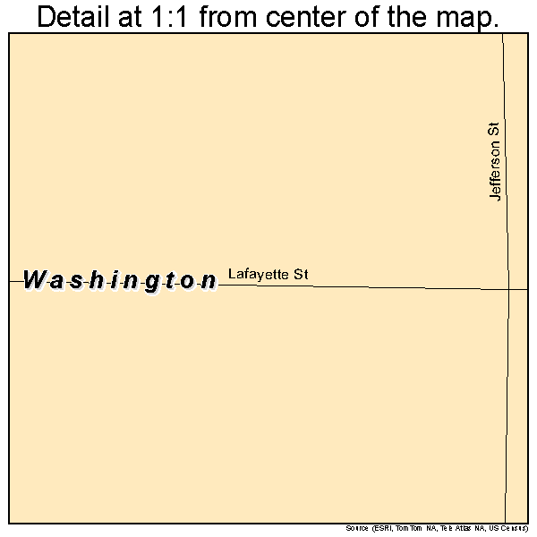 Washington, Nebraska road map detail