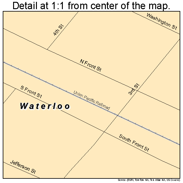 Waterloo, Nebraska road map detail