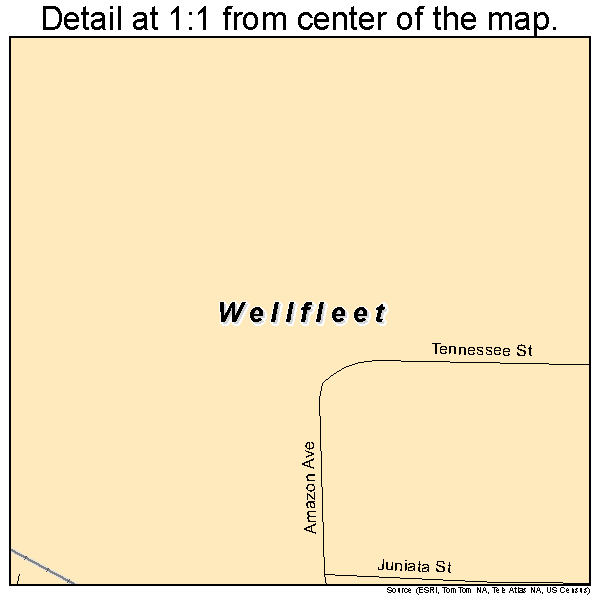Wellfleet, Nebraska road map detail
