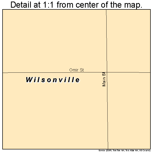 Wilsonville, Nebraska road map detail