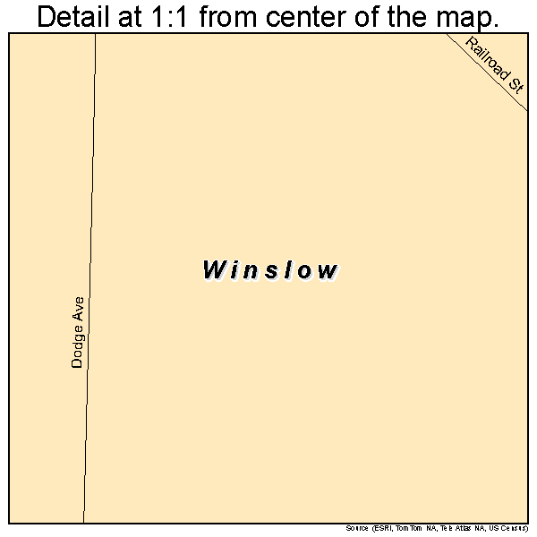 Winslow, Nebraska road map detail