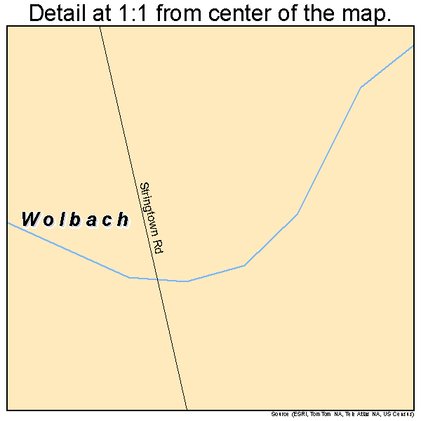 Wolbach, Nebraska road map detail