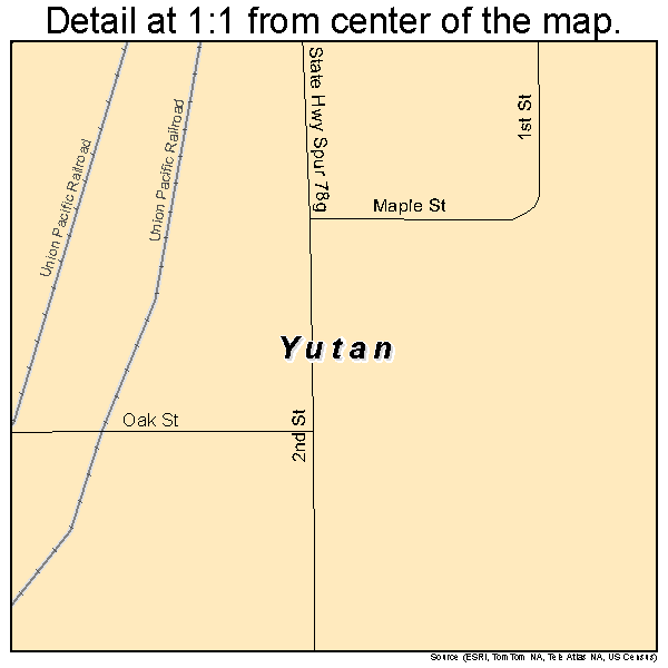 Yutan, Nebraska road map detail