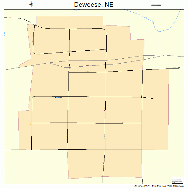 Deweese, NE street map
