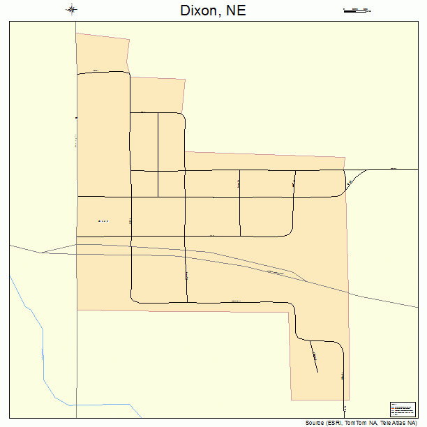 Dixon, NE street map