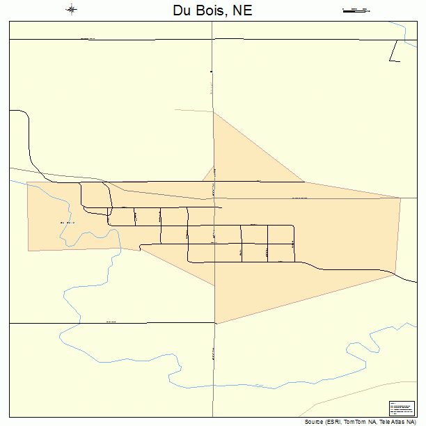 Du Bois, NE street map