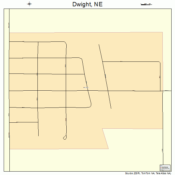 Dwight, NE street map