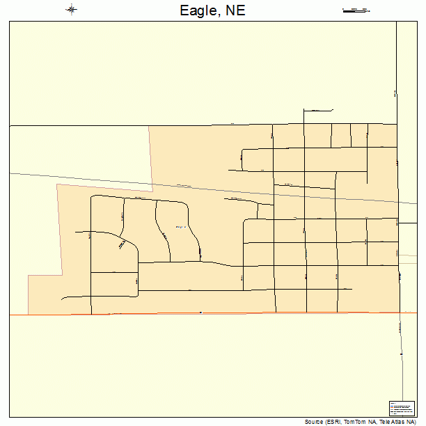 Eagle, NE street map